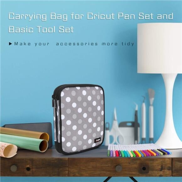 Carrying Bag Compatible with Cricut Pen Set and Basic Tool Set, Double-layer - Picture 6 of 7